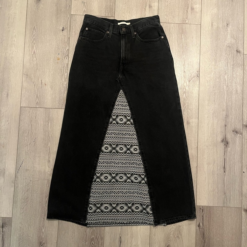 Women's Black Levi’s Denim Maxi Skirt